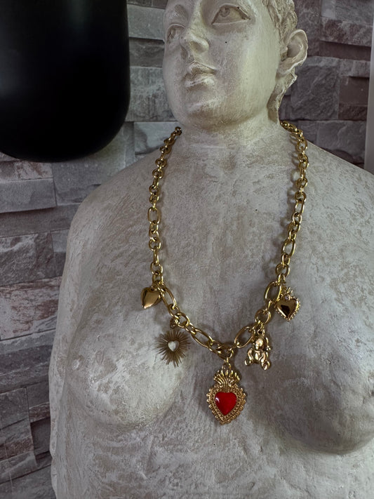 Collier Cœur Rouge