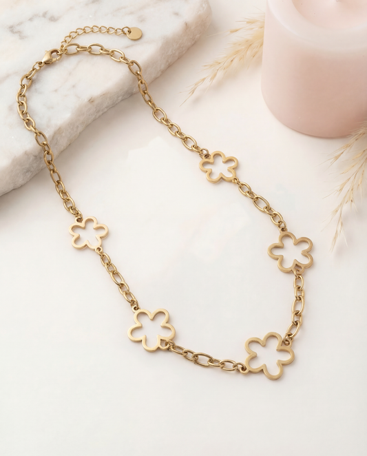 Collier Flowers Doré