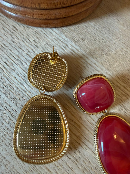 Boucle D’oreille Romy Rouge