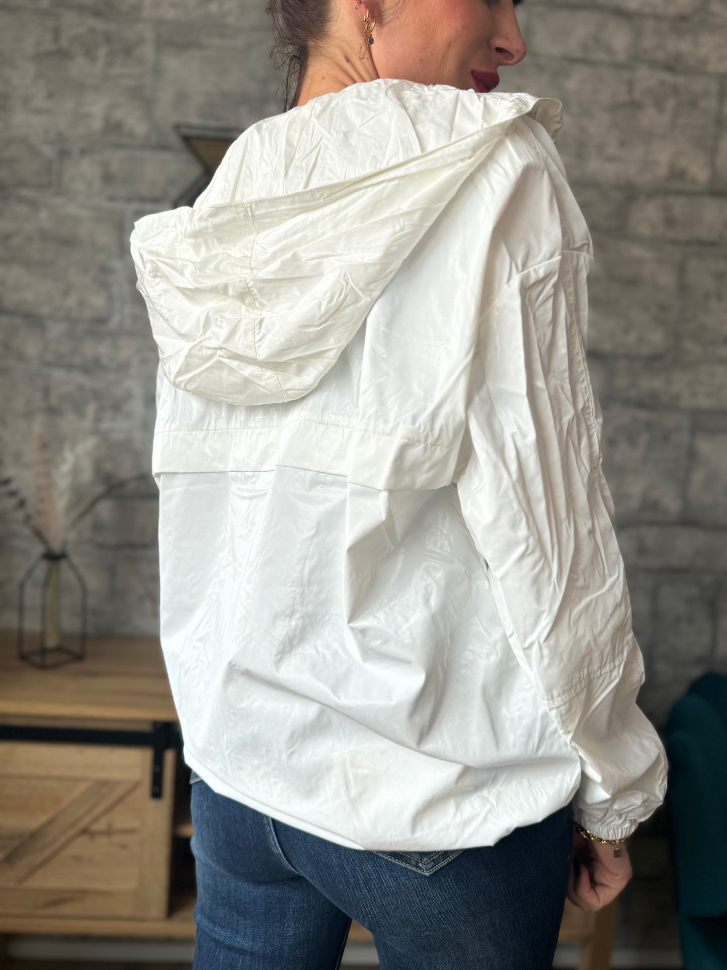 Imperméable Blanc Court