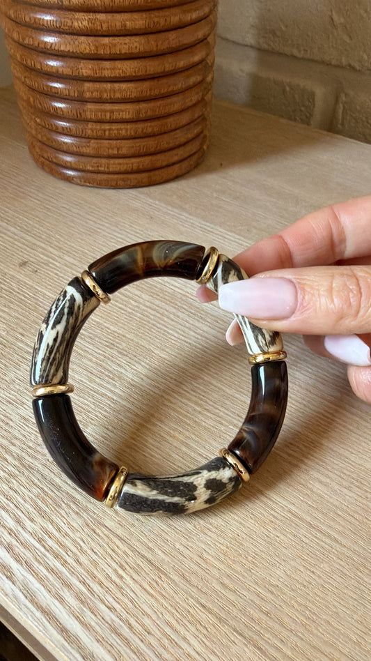 Bracelet Léopard Marron
