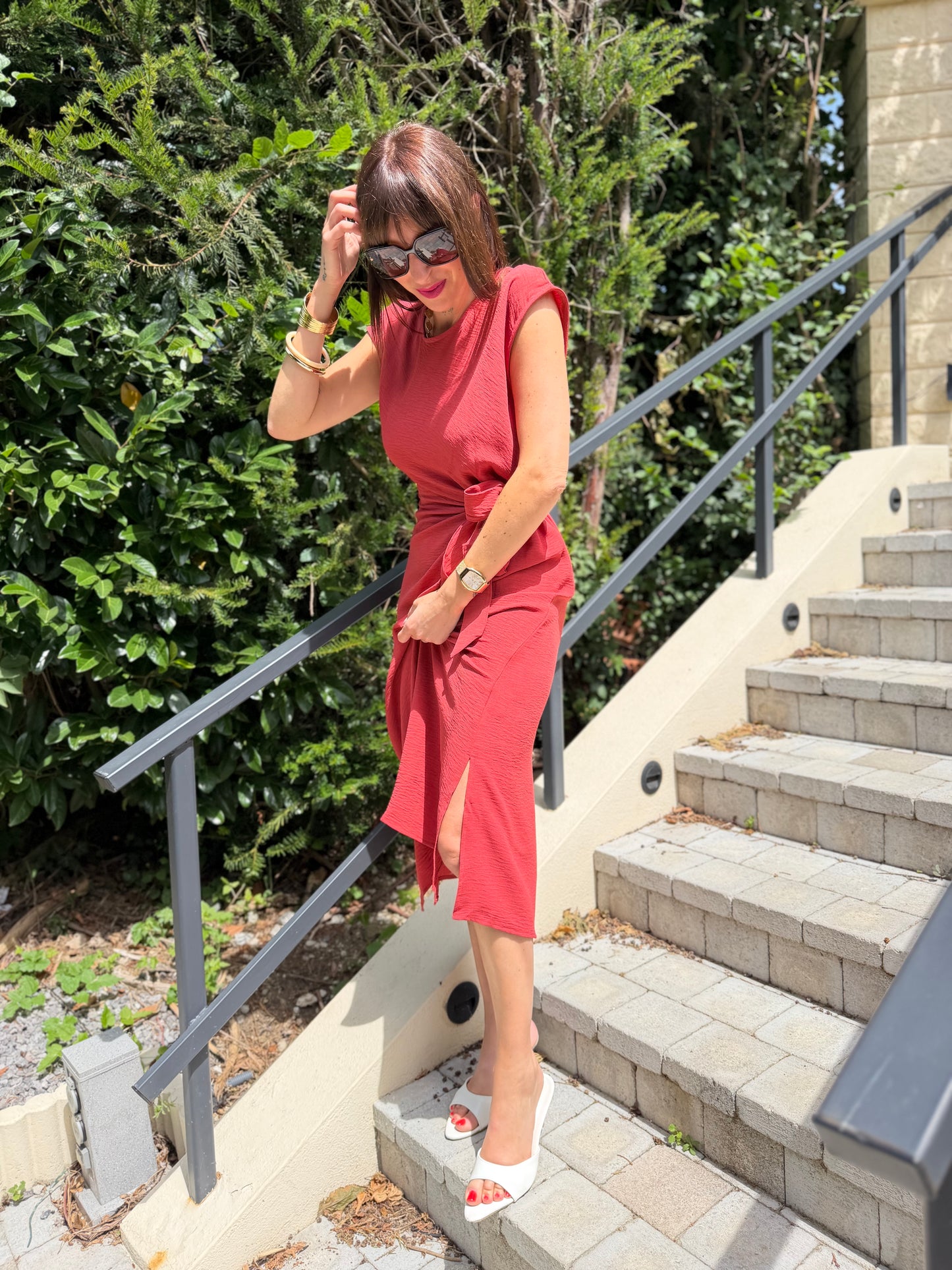 Robe Longue Noeud New Terracota