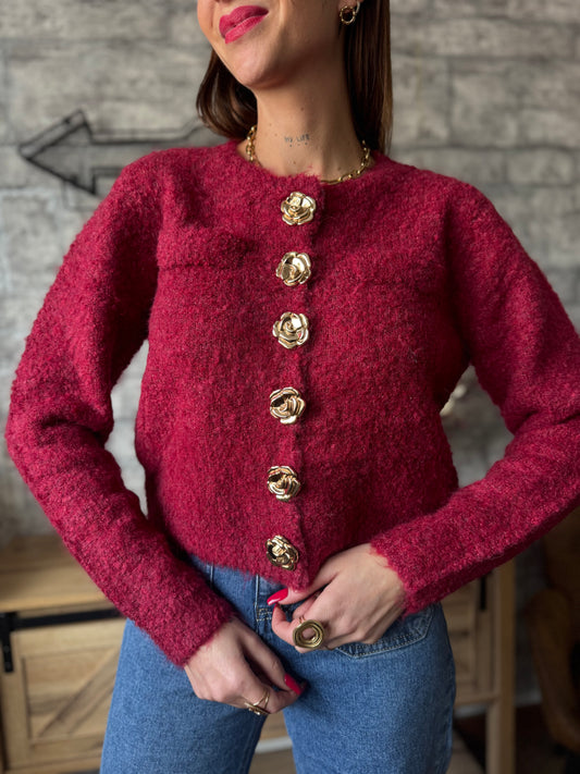 Gilet Bouton d’or Bordeaux