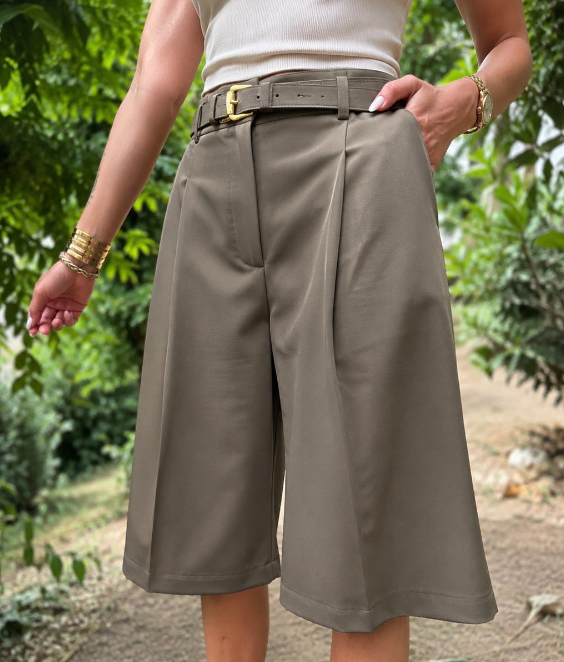 Short Bermuda Pince Taupe