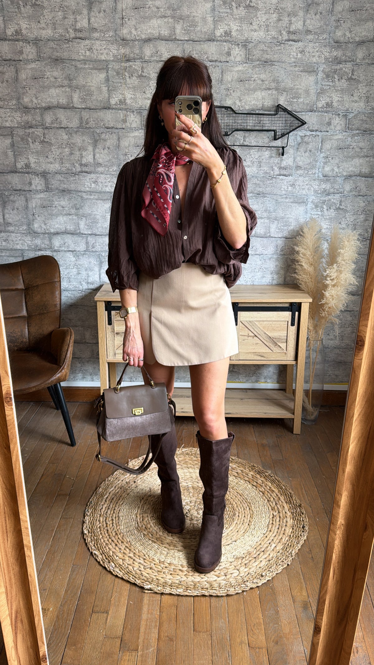 Jupe-Short Unie Sable