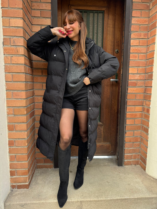 Doudoune Longue Noir