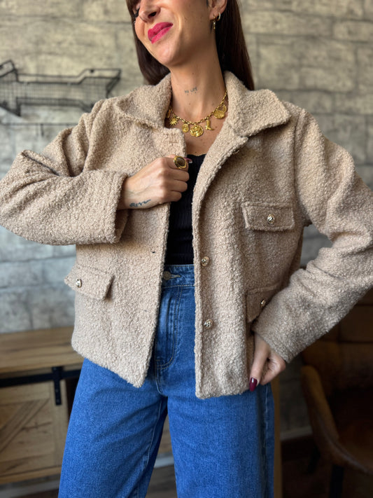 Veste Teddy Sable