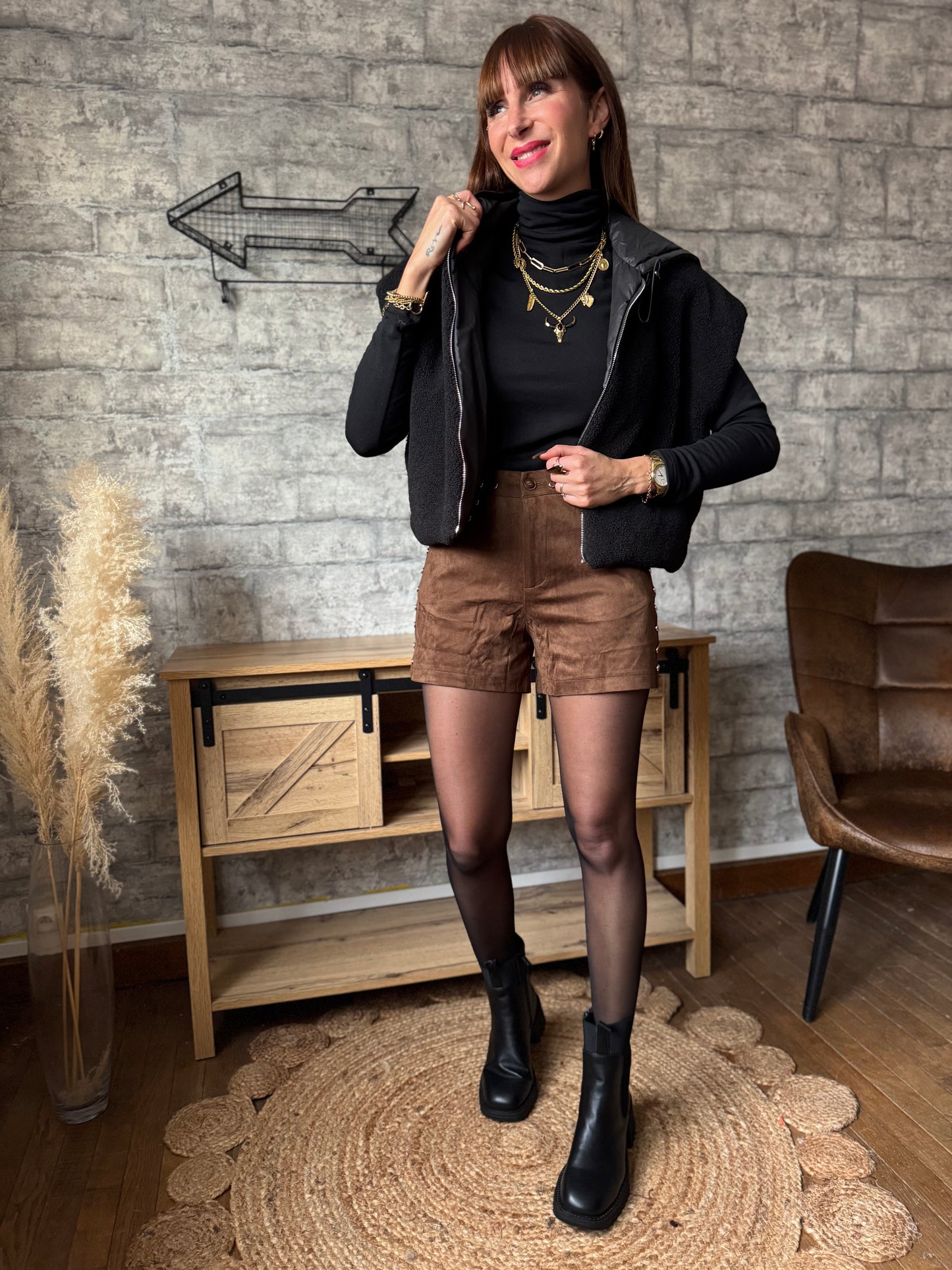 Short Suédine Clou (taille 34)