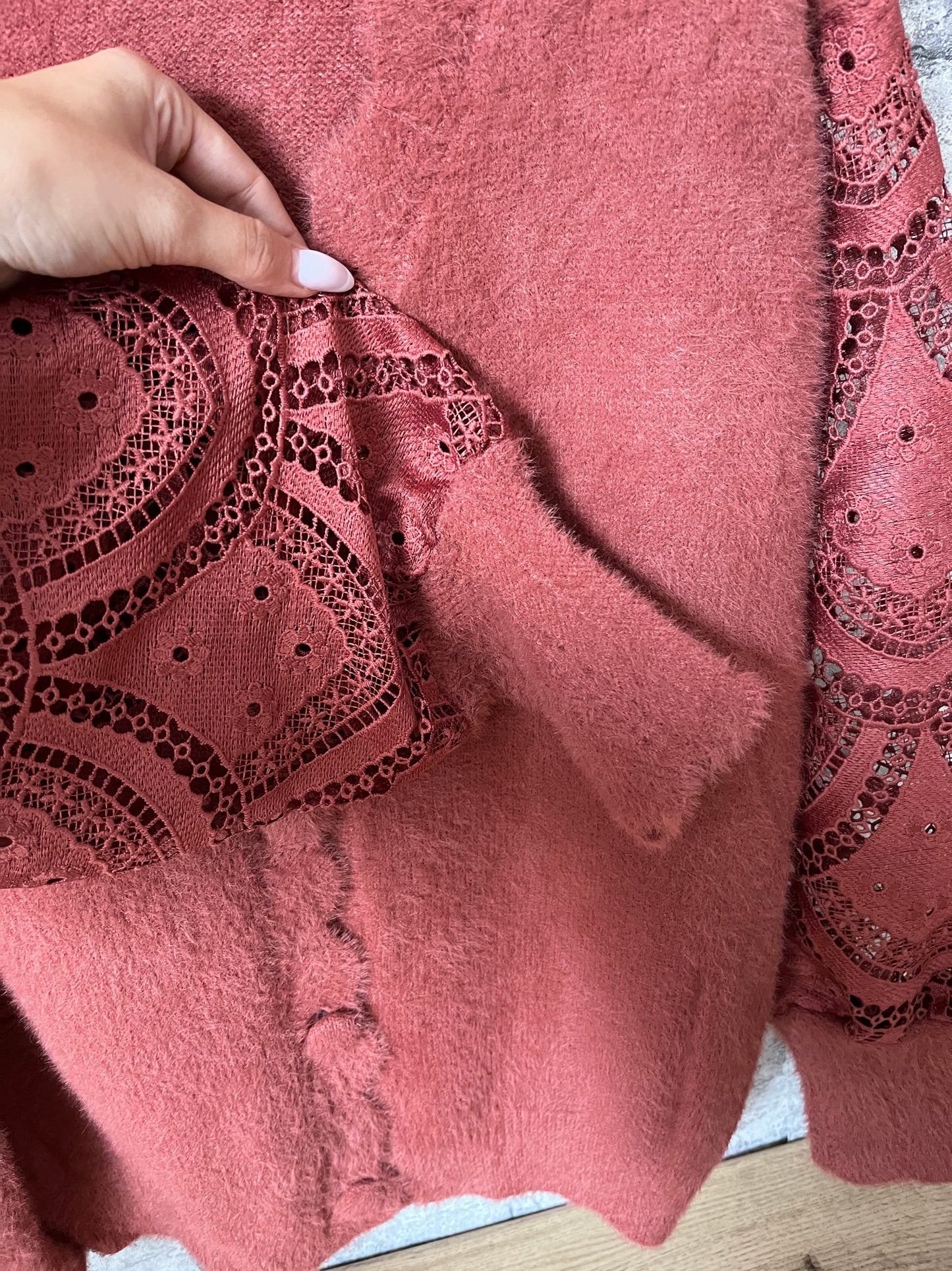 Pull Moumoute Vieux Rose Pulpeuse