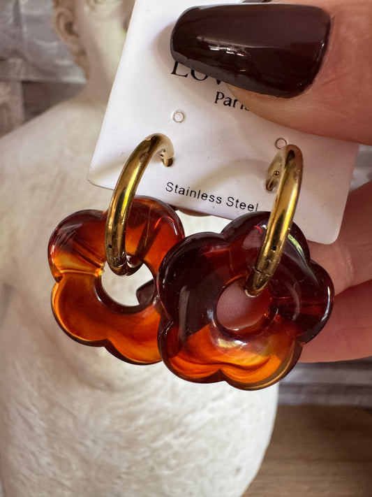 Boucle d’oreille Flo Brique
