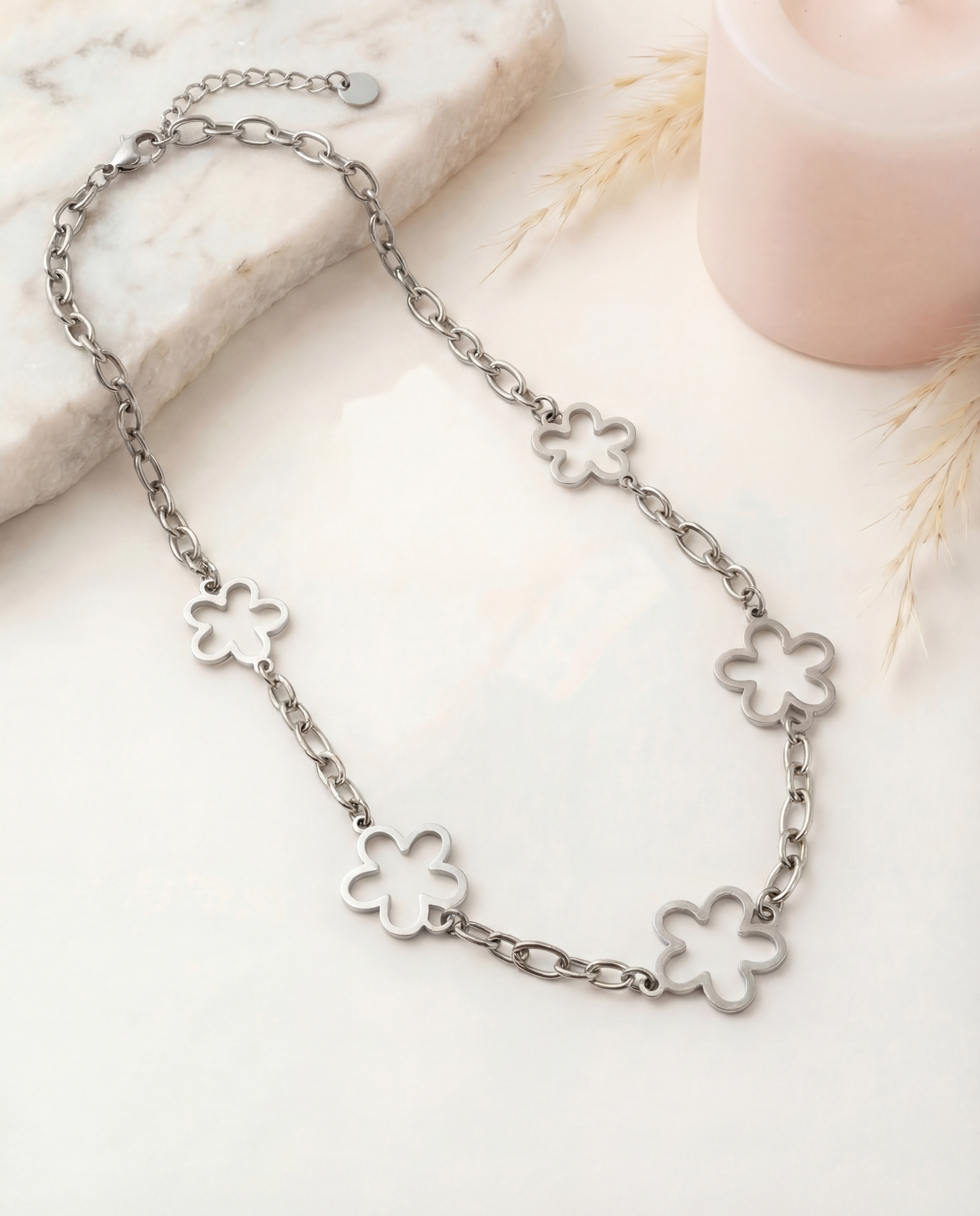 Collier Flowers Argent
