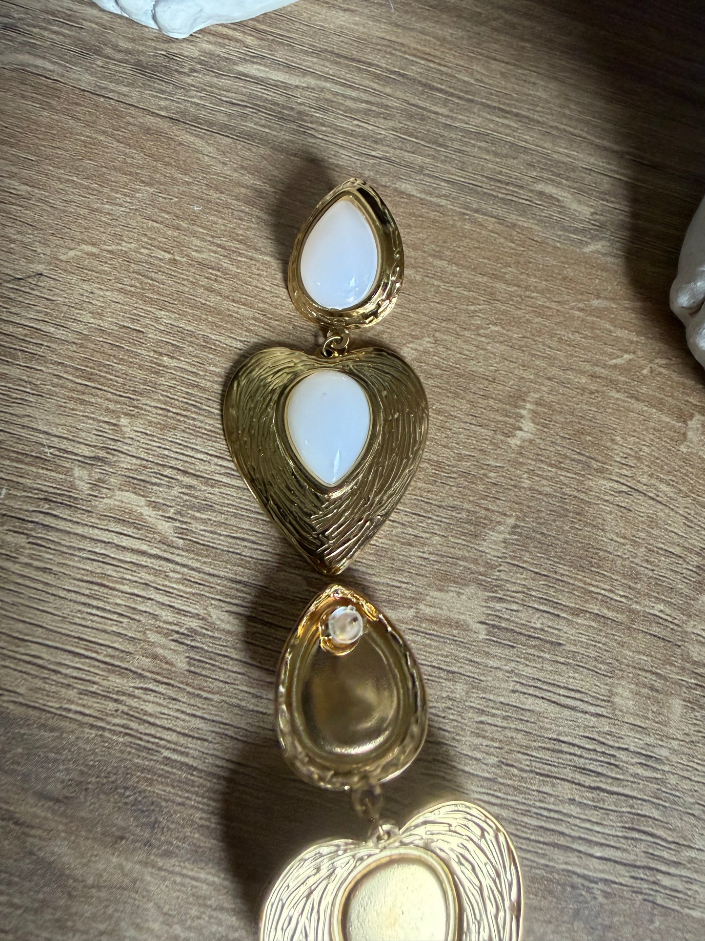 Boucle d’oreille Cœur nacre