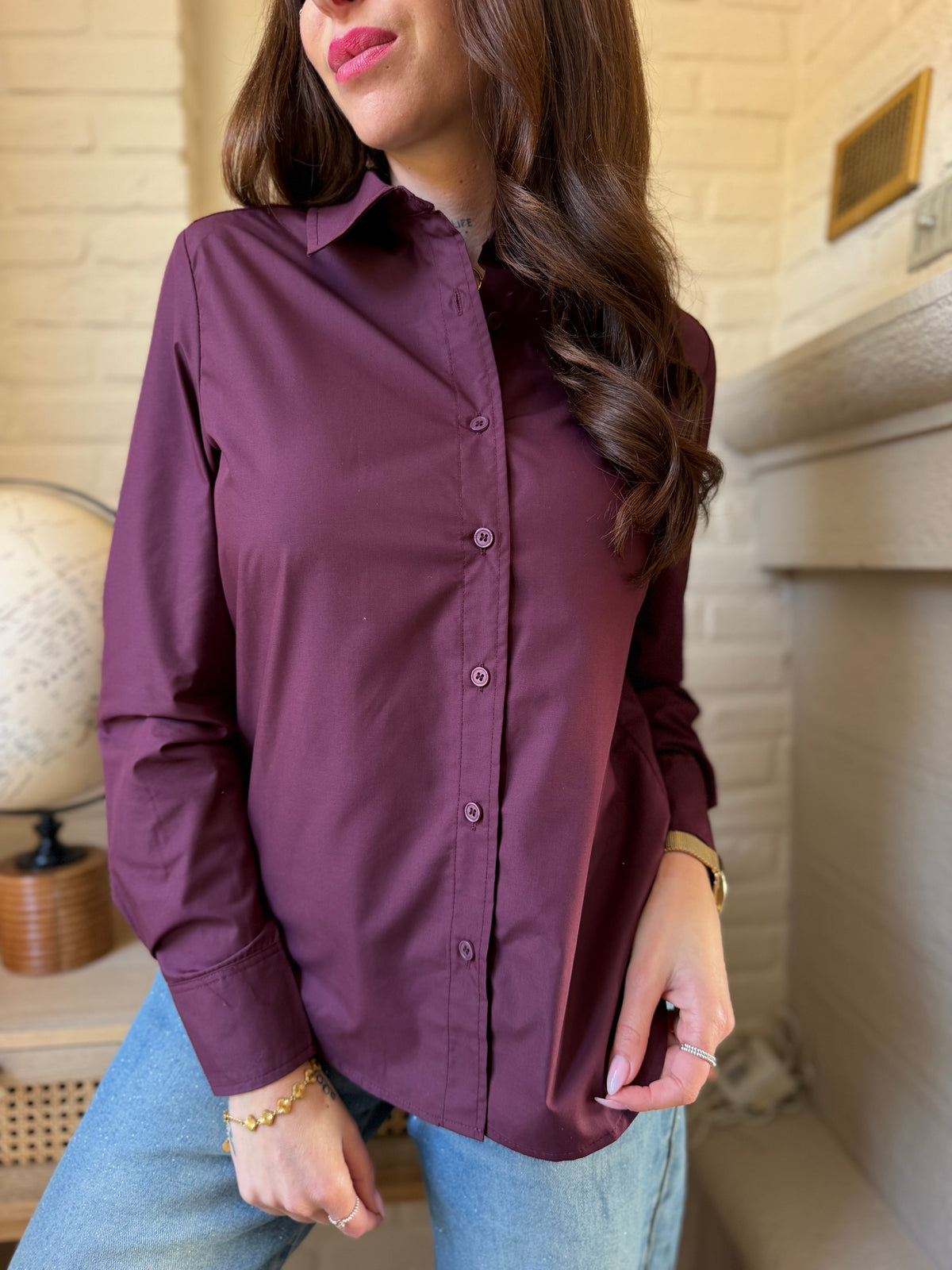 Chemise Unie Bordeaux