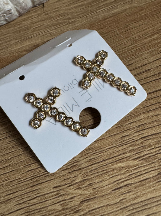 Boucle d’oreille Croix