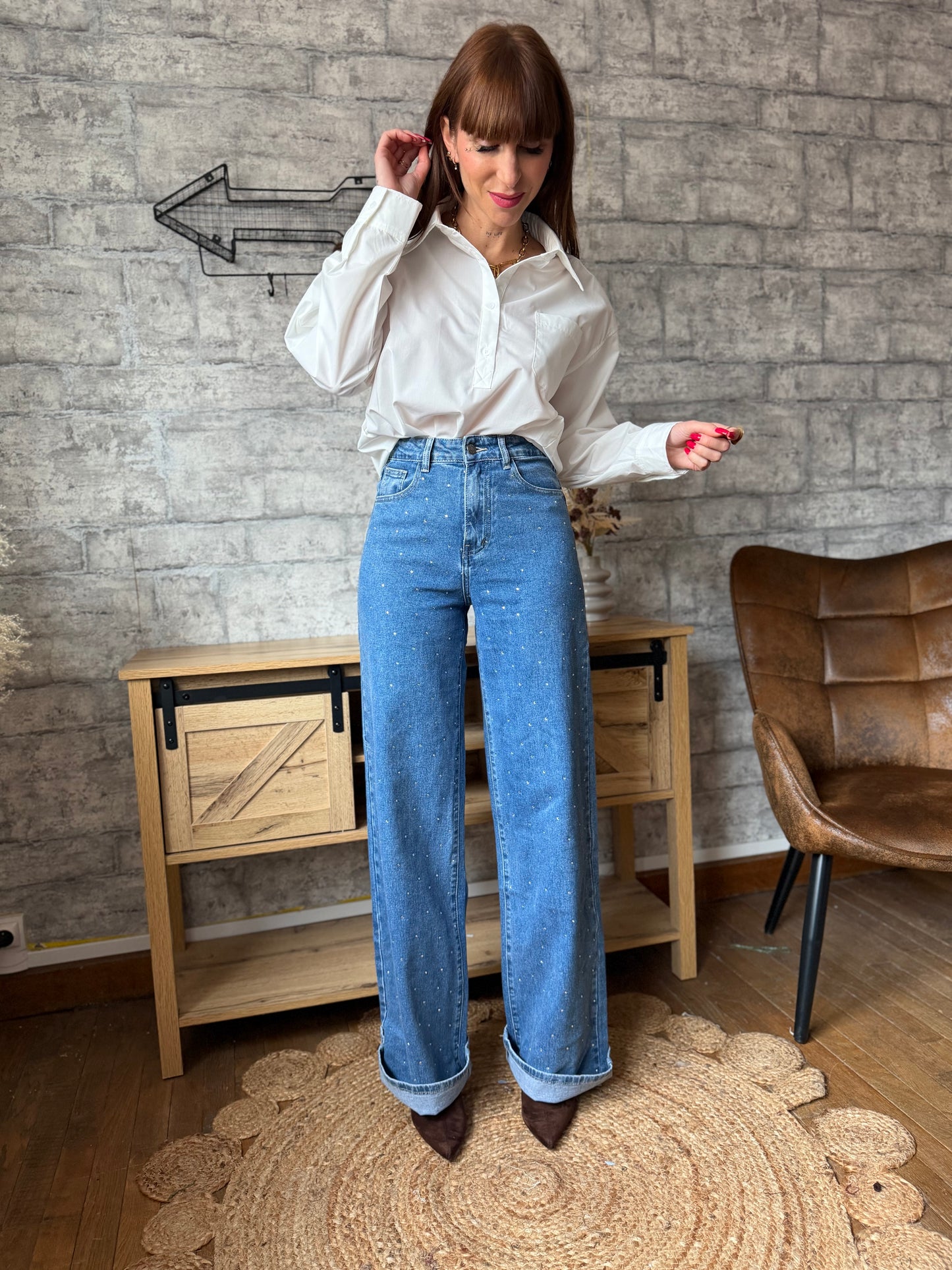 Jean's Strass Extra long (taille 40 et 42)