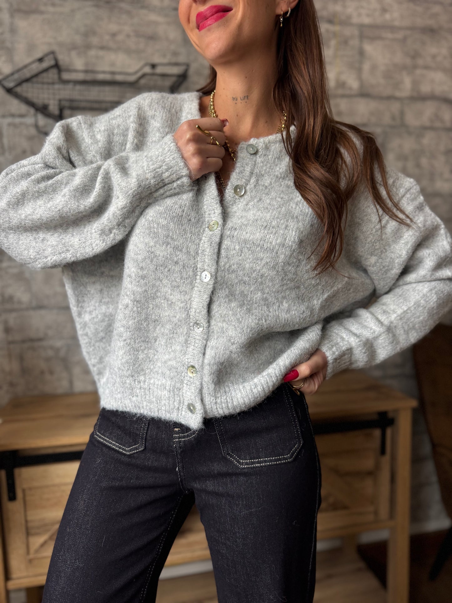 Gilet Elliot Gris Clair