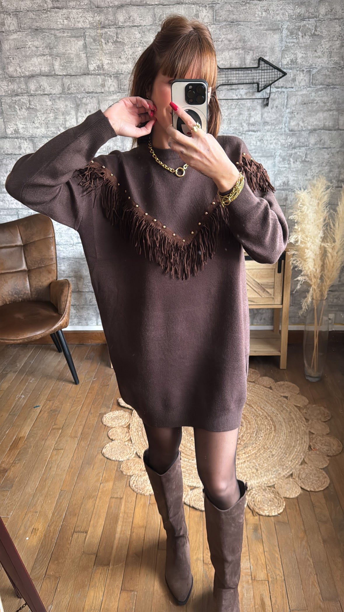 Robe Pull Franginette chocolat