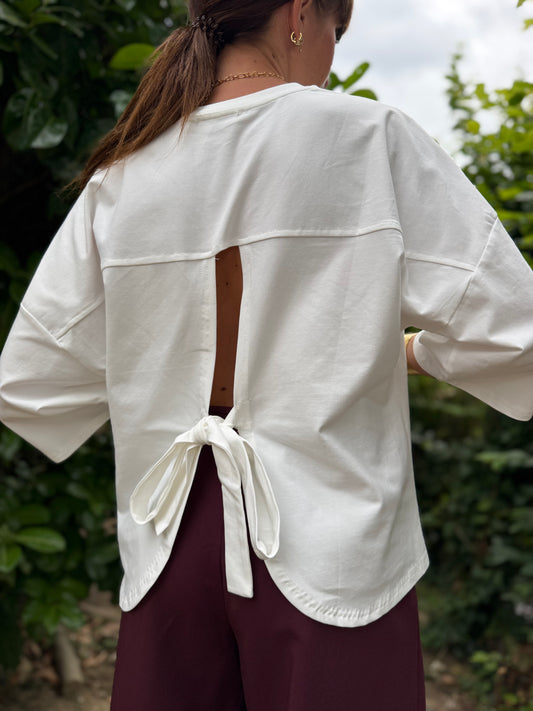 T Shirt Dos nu Blanc