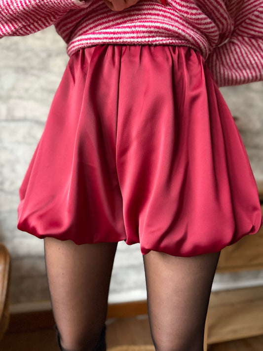 Short Boule Satin Bordeaux (taille