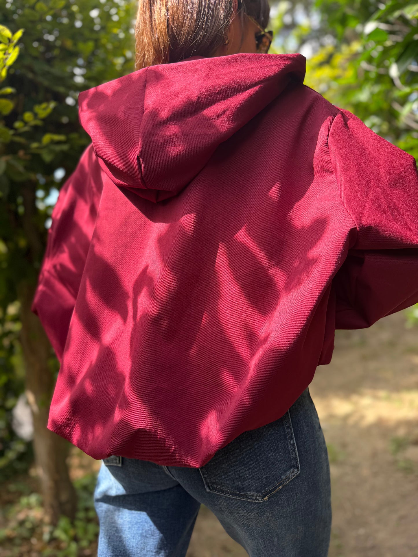 Veste Capuche Bordeaux