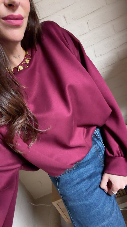 Sweat Ballon Bordeaux