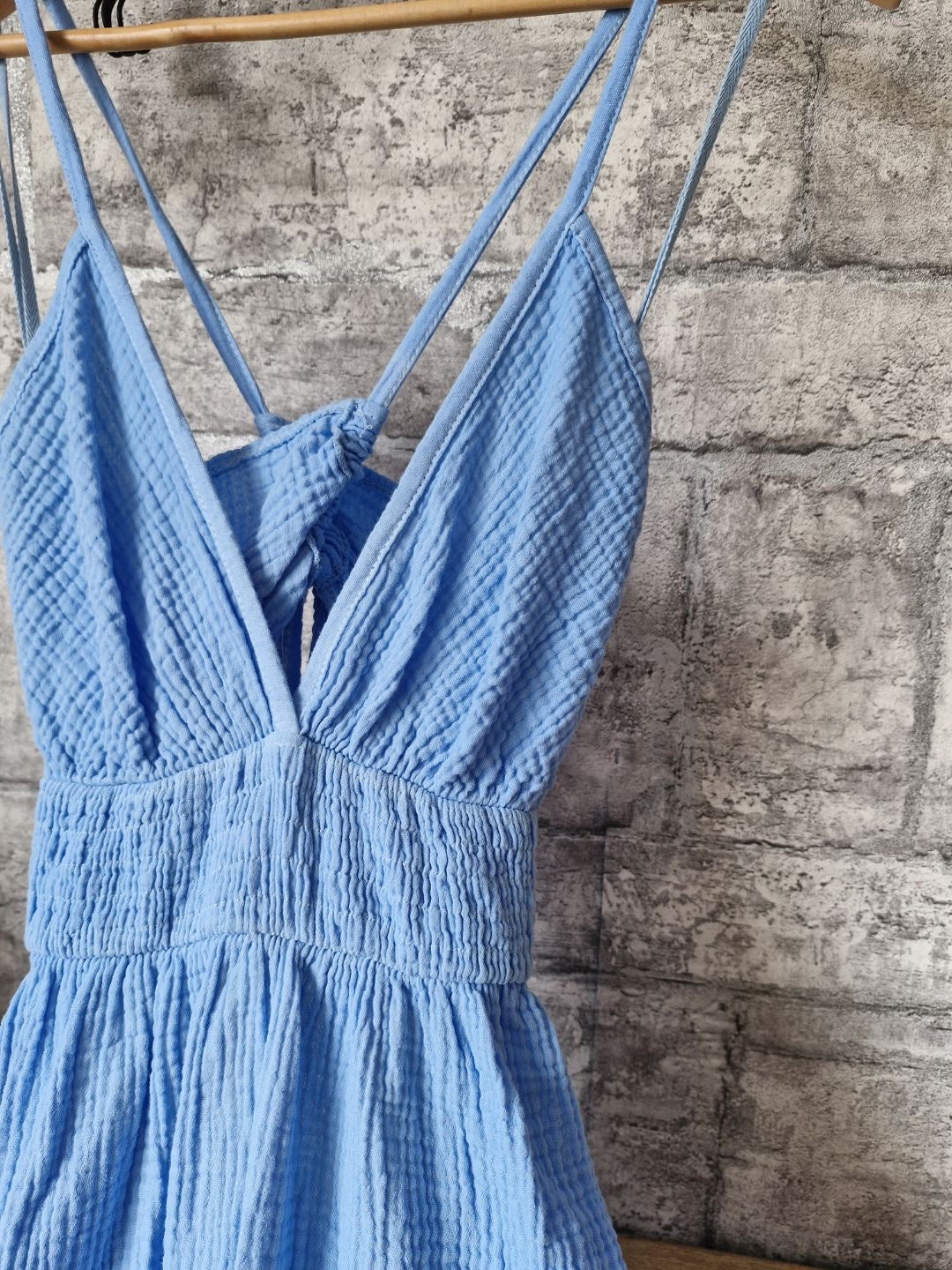 Robe Dos Croisé Bleu ciel