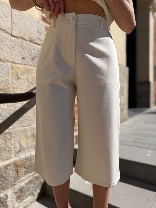 Bermuda Tailleur Écru