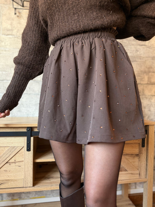 Short Strass Chocolat (taille 36)