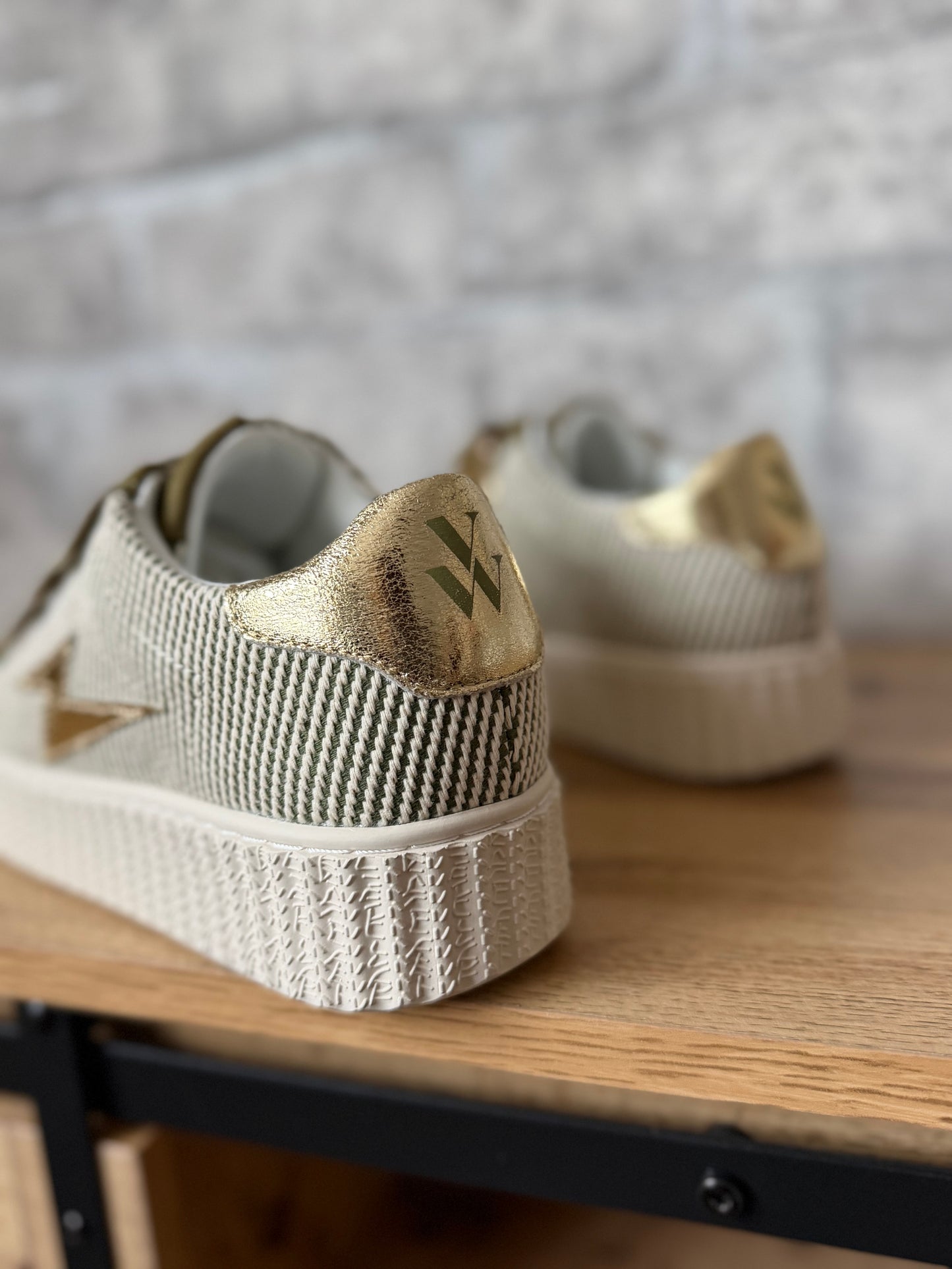 Basket Vanessa Wu Kaki Rayé