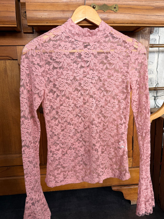 Top Dentelle Rose