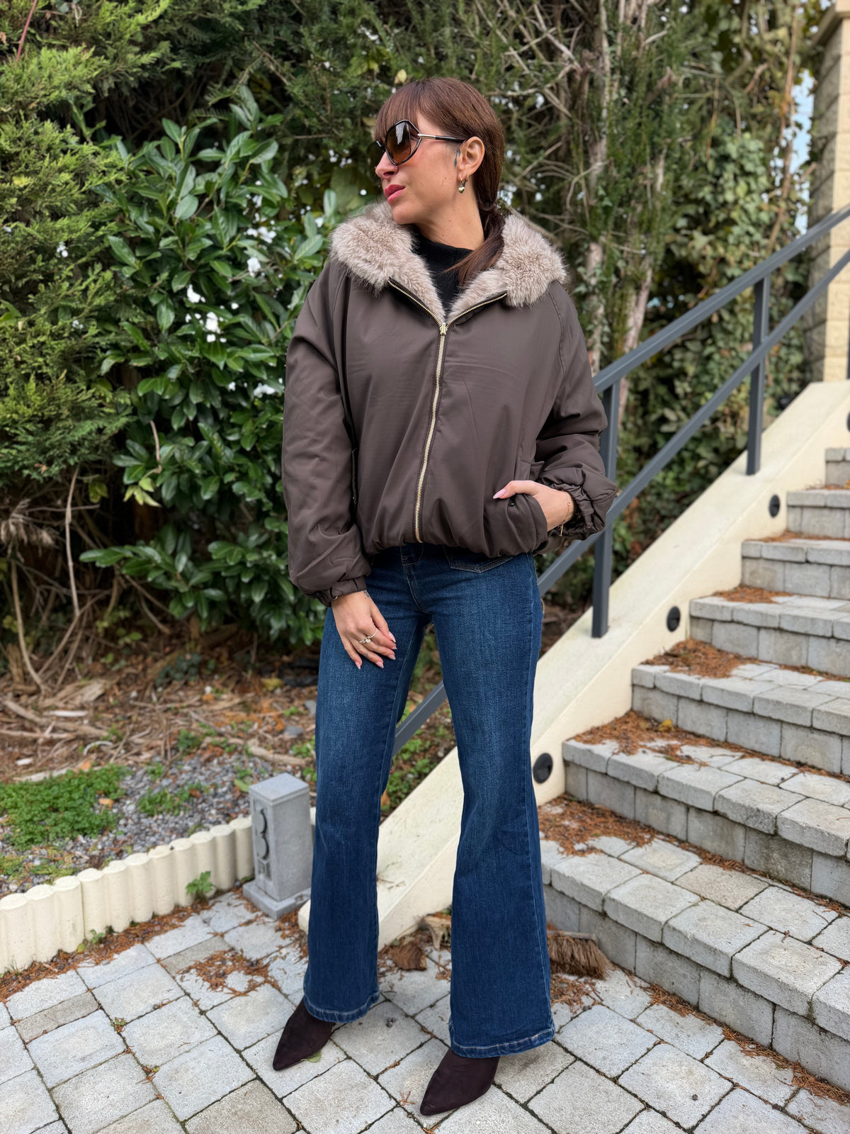 Manteau RÉVERSIBLE TOMY Chocolat