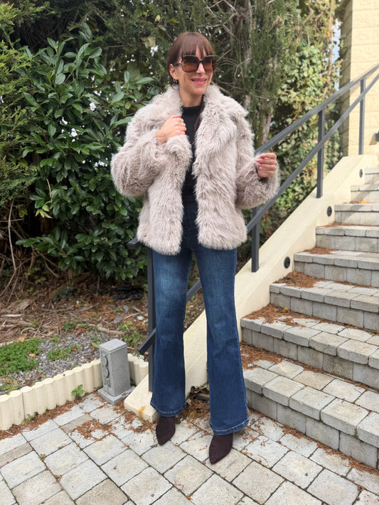 Manteau FAUSSE FOURRURE Beige