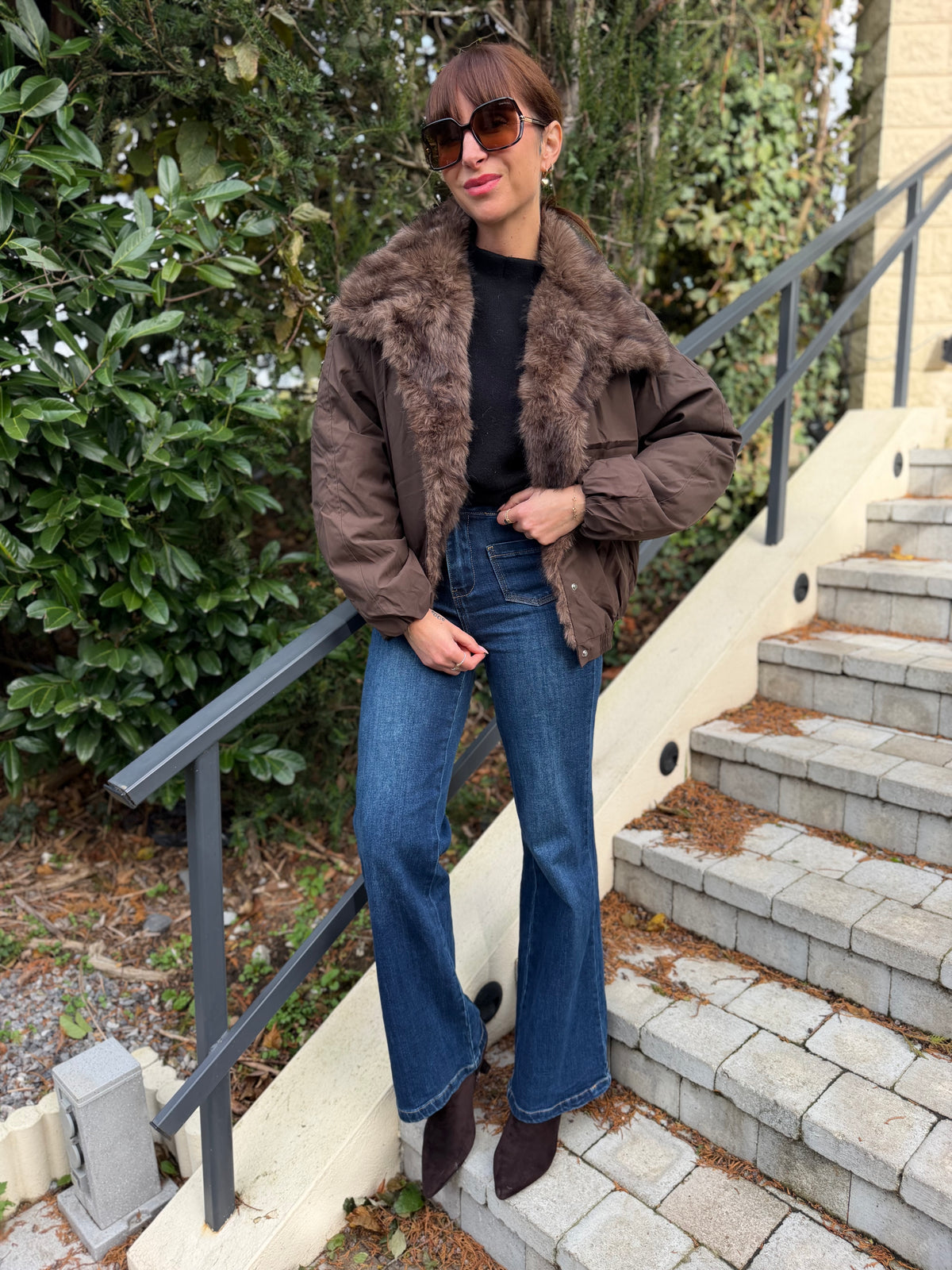 Manteau RÉVERSIBLE ELTON Chocolat