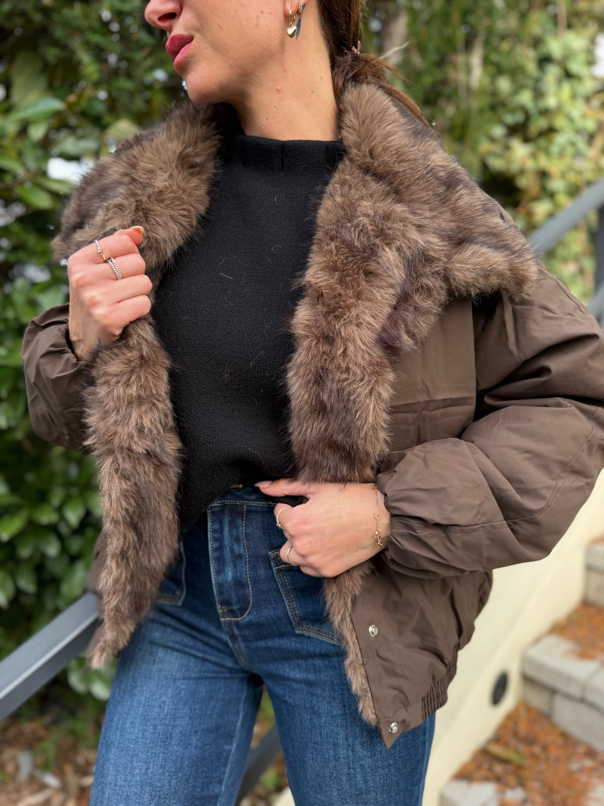 Manteau RÉVERSIBLE ELTON Chocolat