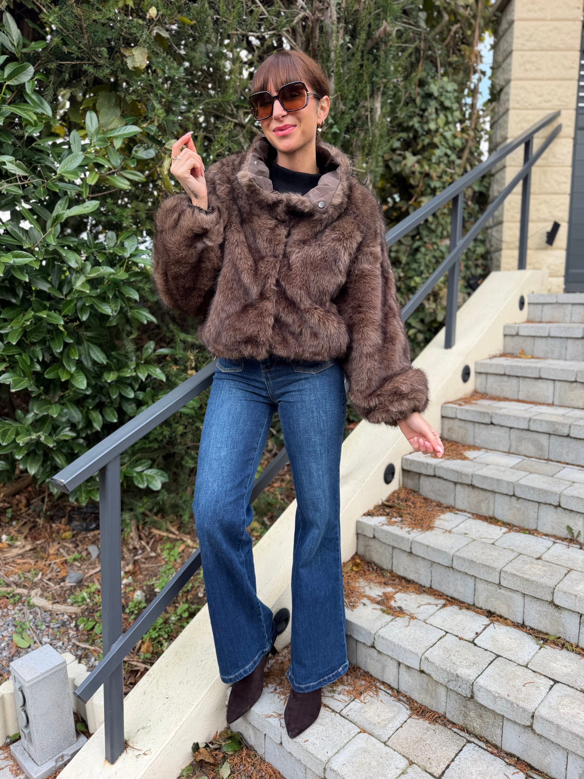 Manteau RÉVERSIBLE ELTON Chocolat