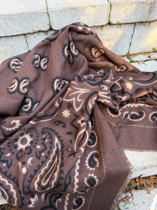 Écharpe Arabesque Marron