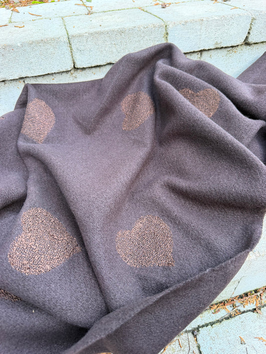 Écharpe Cœur Marron