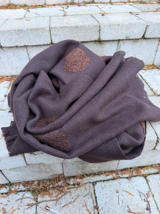 Écharpe Cœur Marron