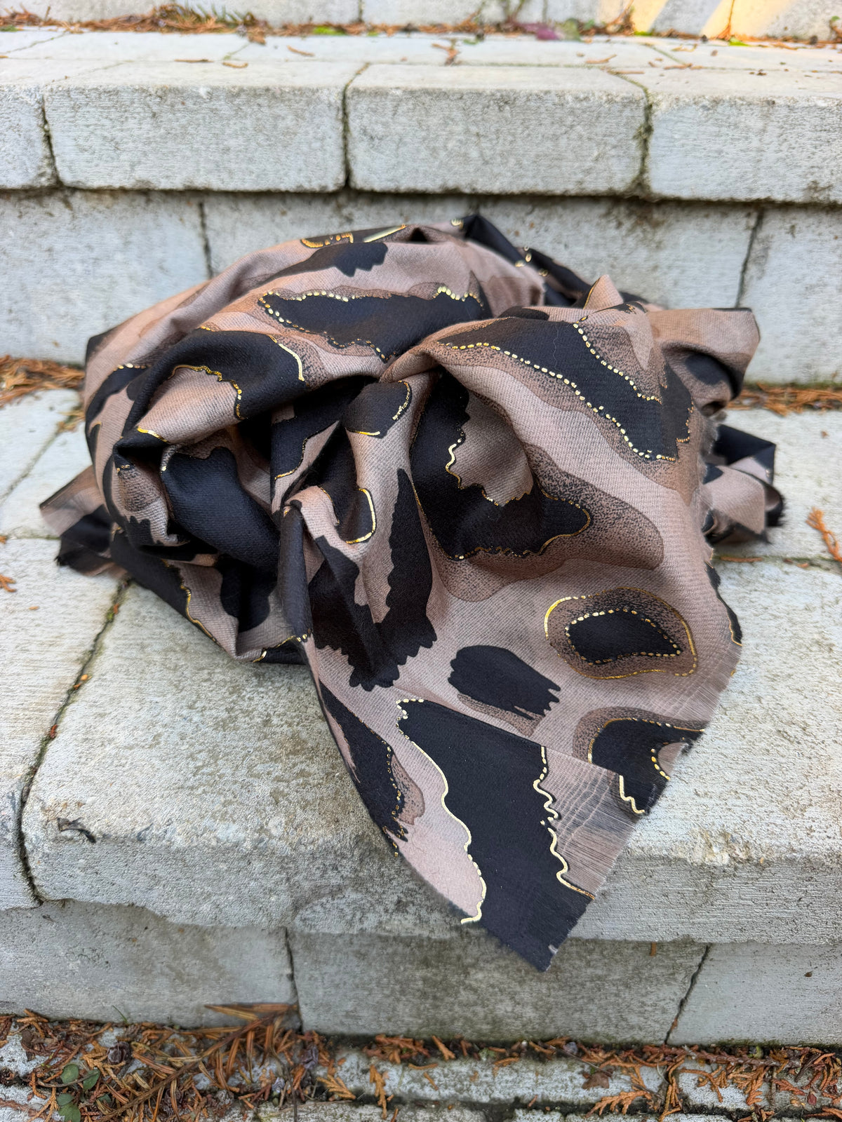 Foulard Léopard Marron