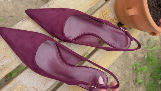 Escarpin Slingback Bordeaux