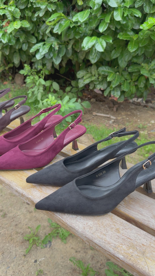 Escarpin Slingback Chocolat