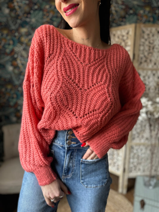 Pull Pilou Saumon