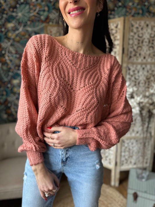 Pull Pilou Vieux Rose